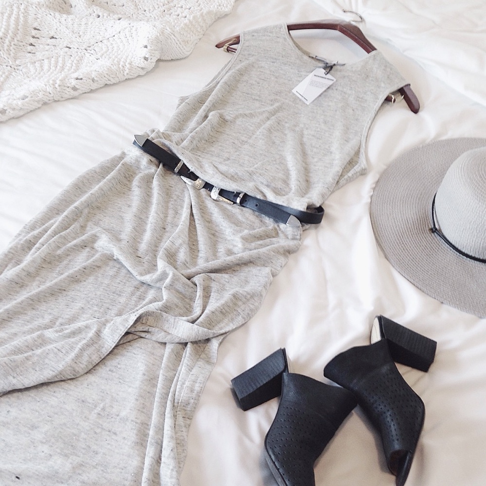 Alexander Wang Long Linen Jersey Tank Dress